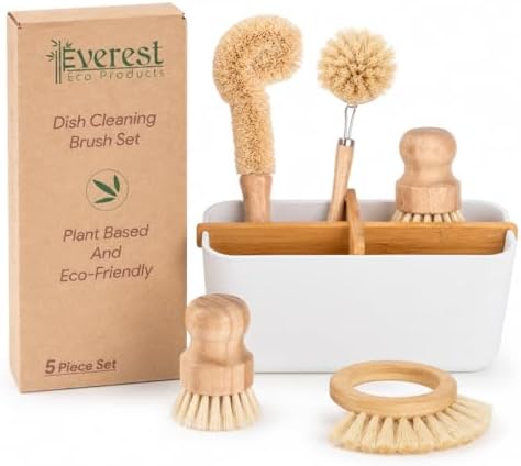 Eco Friendly Bundle - Kitchen Dish Cleaning Set & Home Organizer by EverestEcoProducts