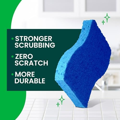 Scotch-Brite Zero Scratch Scrub Sponge, 6 Kitchen Sponges for Cleaning Around the Home, Bathroom & More, Scratch-Free Dish Scrubber, Multi-Surface Safe, Best for Nonstick Pots and Pans, (Pack of 2) - Image 4