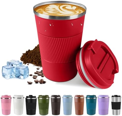 Vacuum Insulated Stainless Steel Travel Coffee Mug,Leak Proof Cup with Lid by SPLMIFA