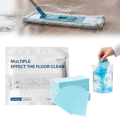 Floor Cleaning Tablets, 2026 New Multi-Surface Cleaner for Hardwood Laminate Tile Vinyl Floors, Floor Cleaning Sheets Pre-Measured Dissolvable Cleaning Solution for Mopping (30Piece-Blue) by WelcometoNitvei