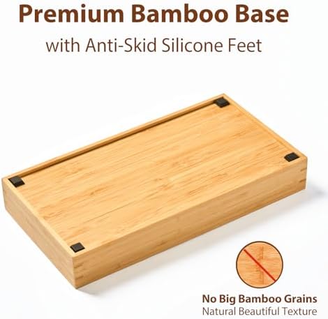 Umilife Bamboo Kitchen Drawer Organizer, 8 Inch Silverware Utensils Tray Holder for Small Drawer, Wood Caddy for Flatware Cutlery Knives - Image 4