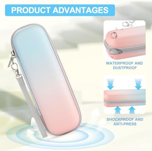 Toothbrush Travel Case for Oral B/Oral-B Pro 1000 1500 5000 7000 7500 9600/ Philips Sonicare 4100 5100 6100 5300 Electric Toothbrush, Portable Hard Protective Storage Bag (Gradient Case and 2 Caps) - Image 5