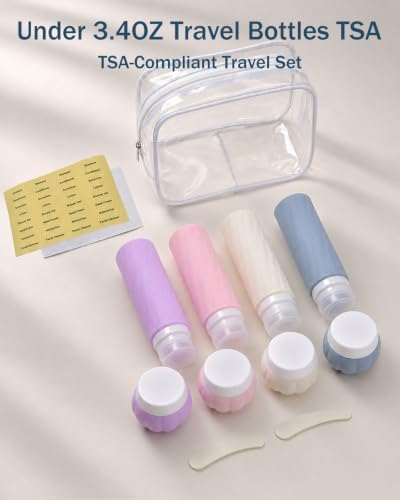 Redfly Silicone TSA Approved Travel Bottles for Toiletries, Leak proof, 3oz - Image 2