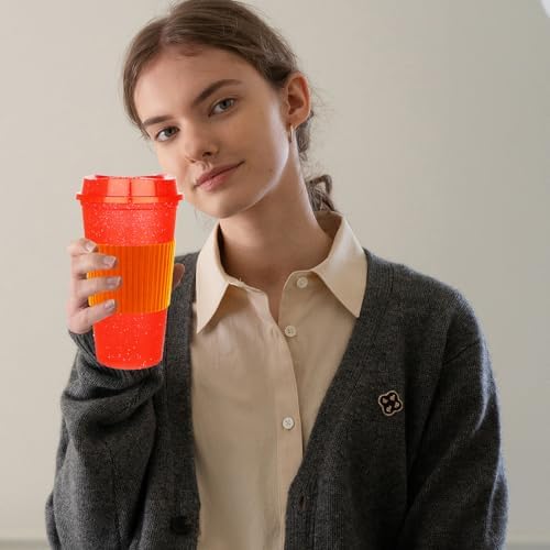 16 oz Plastic Tumblers with Lids, Glitter Coffee, 20 Pack - Image 3