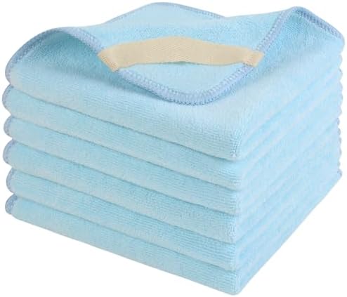 SINLAND Microfiber Facial Cloths Fast Drying Washcloth 12inch x 12inch Absorbent Face Wash Cloth Soft Makeup Remover Cloths by SINLAND