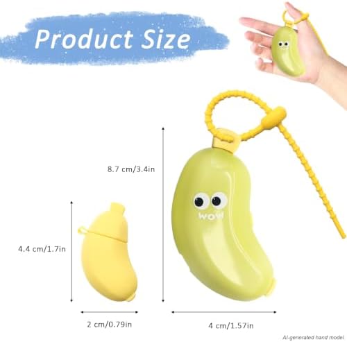Banana-Shaped Toothbrush Cover, 2-in-1 Travel Toothbrush Case with Built-in Toothpaste Dispenser & Hanging Rope, Fits Most Electric/Manual Brush Heads for Vacation, Camping - Image 4