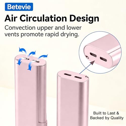 Portable Toothbrush Travel Case: Breathable & Dirt-Proof Hotel Camping Outdoor - Aluminum for Storage Recyclable Traveler (1, Rose Gold) - Image 4
