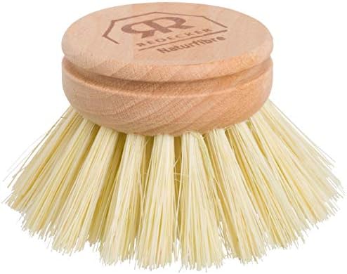 Redecker Dish Brush Replacement Head, Tampico Fiber, 1-1/2 Inch Round – Wooden Replacement Brush Head for Everyday Dishwashing, Made in Germany by Redecker