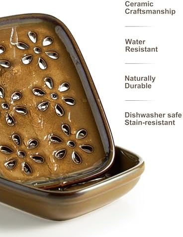 Miamolo Soap Dish with Draining, Bar Soap Holder Keeping Soap Bars Dry - Image 4