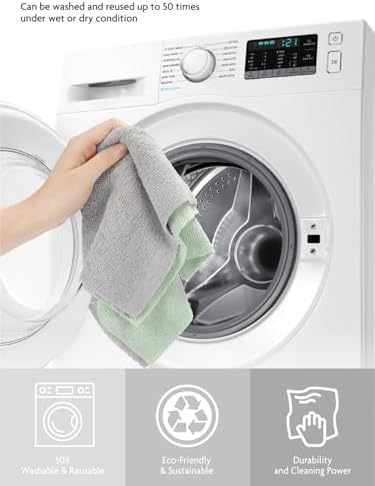 Fantasticlean Microfiber Cleaning Cloth Roll- 75 Sheets, 12"x12"(MossGreen) - Image 5