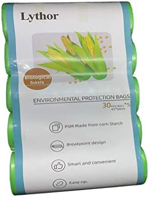 Compostable Trash Bags, 1.2 Gallon Small Disposable Compost Bags 150 Count Garbage Bags Made from PSM Starch-Based for Kitchen Bathroom Bedroom Office Trash Can (1.2 Gallon, 150) - Image 2