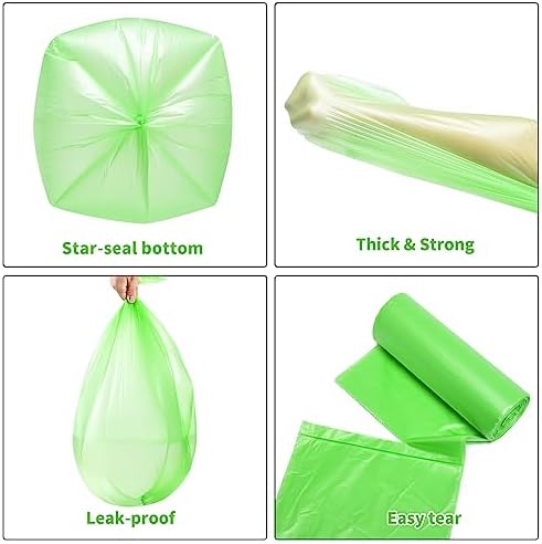 Biodegradable Small Trash Bags, 3 Gallon / 10L, 200 Count | Premium Thick Garbage Bags, Unscented Eco-Friendly Bin Liners for Kitchen, Bathroom, Office & Bedroom | EnvoWise Compostable Trash Bags - Image 4