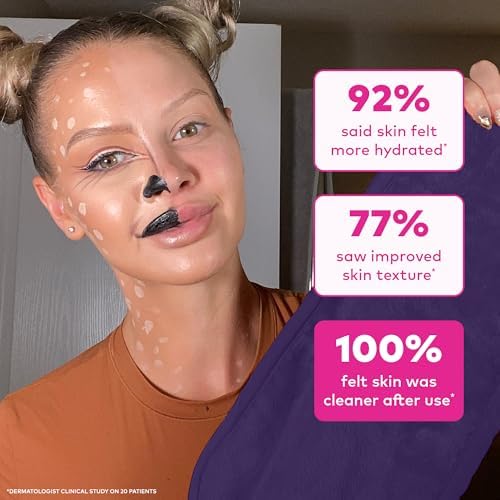 The Original MakeUp Eraser PRO, Effortlessly Remove All Makeup Using Only Water, Including Waterproof Mascara, Eyeliner, Foundation, Lipstick, Sunscreen,and More! Queen Purple, 1 ct. - Image 5