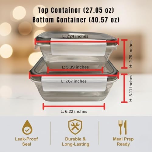 A MILLI Collapsible Food Storage Containers with Lids, 2 Pack Large Silicone Bowls 27oz & 40oz, Leakproof Airtight Foldable Lunch Box, BPA Free Microwave Freezer Dishwasher Safe, Camping RV Meal Prep - Image 3