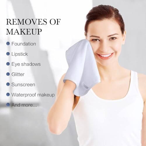 SINLAND Microfiber Facial Cloths Fast Drying Washcloth 12inch x 12inch Absorbent Face Wash Cloth Soft Makeup Remover Cloths - Image 4
