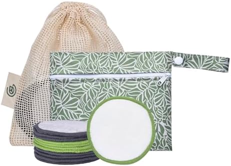 GREENZLA Reusable Makeup Remover Pads |12 Pack | Travel Set by GREENZLA