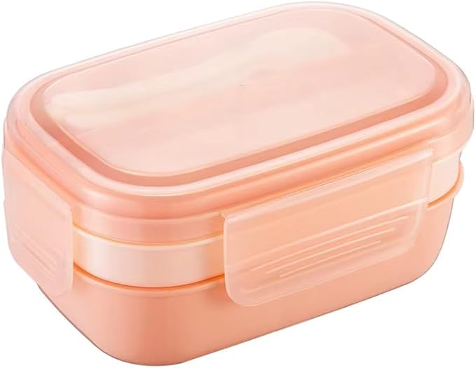 3-Tier Bento Lunch Box with Utensils – Leakproof Food Container with Compartments – Reusable Lunchbox