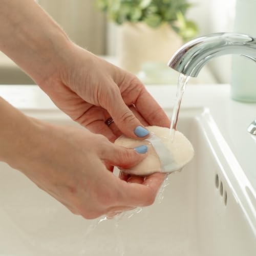 S&T INC. Face Scrubber Pad, 6 Pack, 3.3" Diameter, Taupe and Black - Image 5