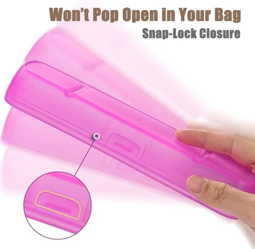 Travel Utensils with Case, Stainless Steel Portable Cutlery Set, Lunch Box Silverware for Work Camping Picnic, Reinforced Case with Snap-Lock Closure, Include Fork Spoon Knife Chopsticks, Rainbow - Image 3