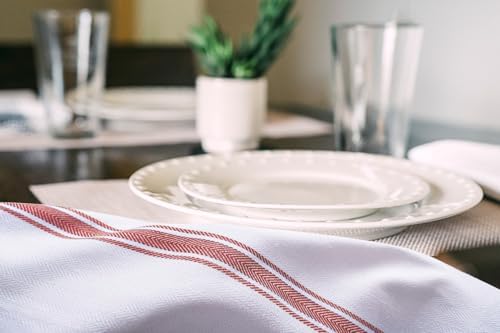 Avalon Kitchen Dish Towels, Cotton Kitchen Towels, Red, 15x25,30 Pack - Image 4