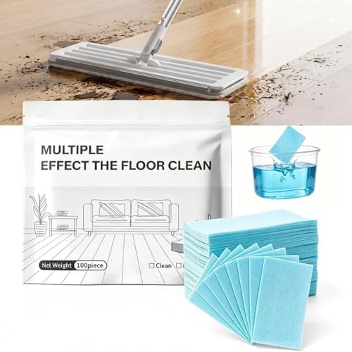 100 Piece Floor Cleaning Tablets, Multi-Surface Cleaner, Water Soluble Floor Cleaner for for Hardwood, Tile, Laminate Floors, Home Cleaning for Kitchen, Bathroom & Living Room by Unknown