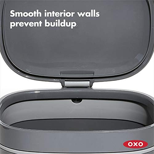 OXO Good Grips Easy-Clean Compost BIN - Charcoal - 1.75 GAL/6.62 L, Plastic, 8.3" L x 10.15" W x 12" H (Pack of 4) - Image 4