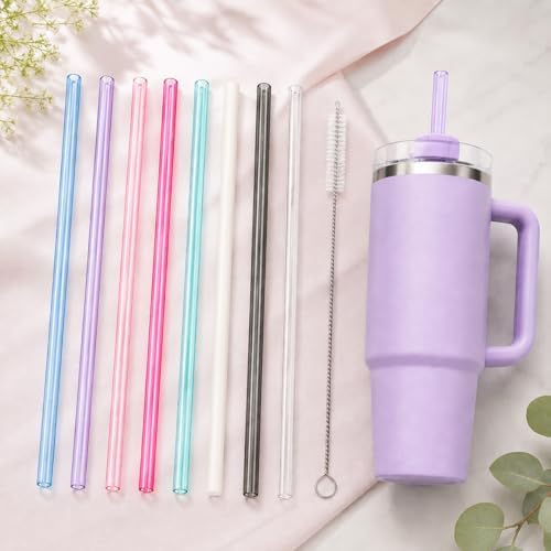 Replacement Straws Compatible with 30 oz Stanley Quencher Tumbler, 10.5 Inch Black Reusable Straws, Drinking Cup Accessories, 6 Pack - Image 6