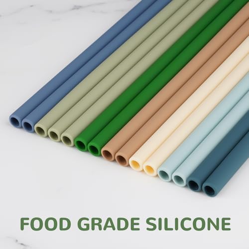 Tomorotec 15PCS Silicone Drinking Straws Fit for Stanley 40oz 30oz Tumbler - Image 2