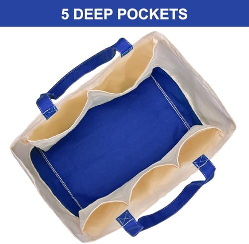Canvas Reusable Grocery Bags Heavy Duty, 8.3 gal Foldable Large Tote Bag with Handles, Holds 60 lbs Canvas Shopping Bags, 1 Pack - Image 3