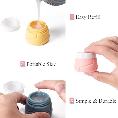 MODENGKONGJIAN Travel Bottles for Toiletries,TSA Approved Silicone Squeezable Travel Shampoo Bottles, 3oz Leak Proof Refillable Toiletry Cosmetic Containers （15 Pcs/Colorful） - Image 5