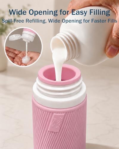 Redfly Silicone TSA Approved Travel Bottles for Toiletries, Leak proof, 3oz - Image 3