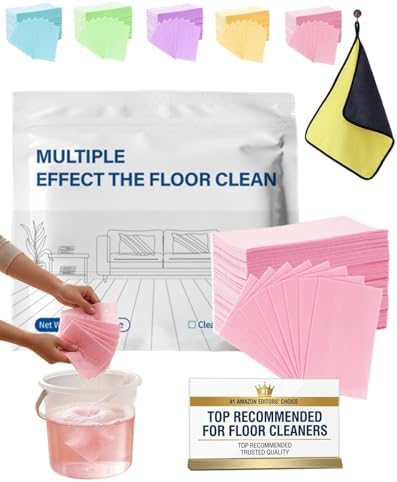 100-Piece Floor Cleaning Tablets, 2026 Upgraded Multi-Surface Cleaner, Dissolvable Pre-Measured Concentrated Mop Remover Solution for Deep Cleaning Hardwood, Tile & Laminate, Streak-Free Fresh Scent by Unknown