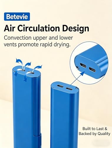 Portable Toothbrush Travel Case: 3 Pack Breathable & Dirt-Proof Hotel Camping Outdoor - Aluminum for Storage Recyclable Traveler (1, Blue) - Image 5