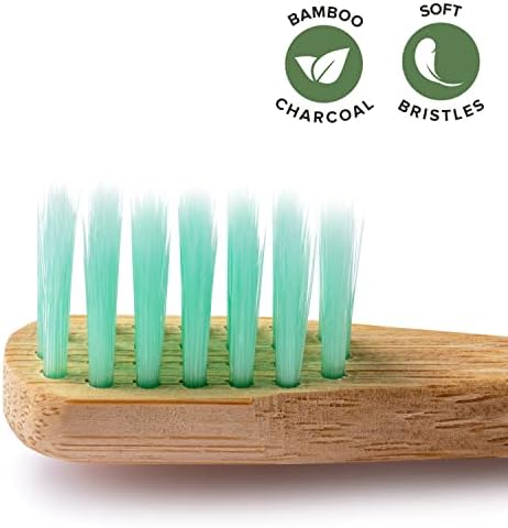 GREENZLA 6 Pack Kids Bamboo Toothbrush | Soft Charcoal Bristles - Image 5