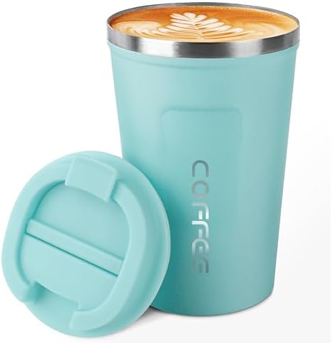 CS COSDDI 12 oz Coffee mug - Stainless Steel Coffee Cup with Leakproof Lid by CSCOSSDI