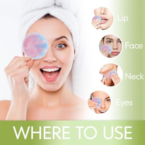 Reusable Cotton Rounds, 100% Natural Bamboo Cotton Pads for Face|Reusable Makeup Remover Pads with Laundry Bag,Headband and Cotton Round Holder (Colorful) - Image 2