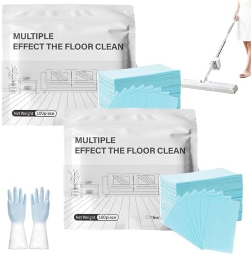 100-Piece Multi-Surface Floor Cleaning Tablets, Multi-Surface Floor Cleaning Tablets, Multiple Effect the Floors Clean, Concentrated Cleaner for Hardwood, Tile, Laminate & More (Blue, 2bags) by Unknown