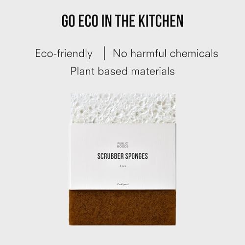 Public Goods Scrubber Sponge | Natural, Plant-Based | Pack of 4 - Image 5