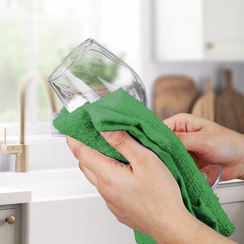 Avalon Towels Bar Towels (Pack of 60) Size 14x17 Inches – 100% Cotton, Absorbent and Reusable Cleaning Rags, Multipurpose Cleaning Towels, Terry Cloth Rags, Durable Shop Rags (Green) - Image 3