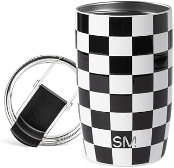 Simple Modern Travel Coffee Mug with Lid | 12oz | Checkered by Unknown