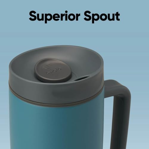 Owala SmoothSip Slider Stainless Steel Insulated Travel Mug with Handle, 100% Leak Proof, For Hot and Cold Drinks, Travel Friendly with Sliding Lock Lid, 24 oz, BPA Free, Leak Proof, High Dive - Image 4