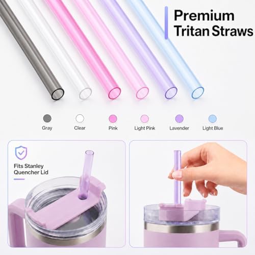Joshey Replacement Straws for Stanley Quencher 40oz Tumbler, 6 Pack - Image 3