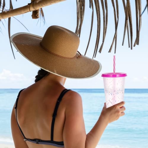 Color Changing Cups, 12 Pack 24oz Plastic Tumblers, Reusable Iced Coffee & Smoothie Cups with Lids and Straws for Parties and Travel (Rainbow, 12 Pack) - Image 6