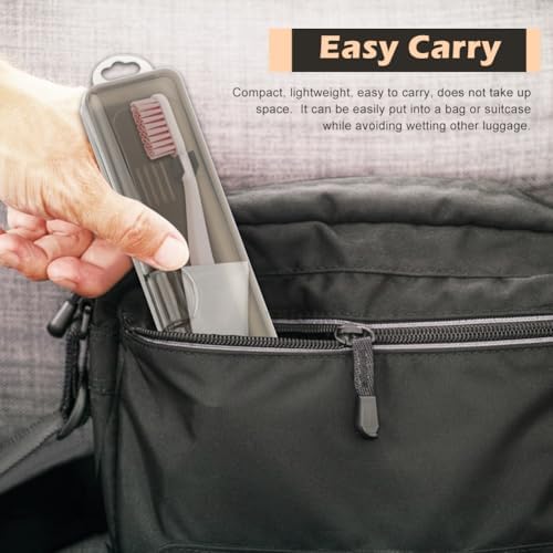 NINEFOX Toothbrush Travel Case 2 Packs,Transparent Black Toothbrushtoothbrush Cover,7.87 X 1.85 X 1.18 Inches Portable Travel Toothbrush Holder - Image 5