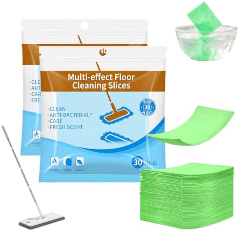 Multi-Effect Floor Clean Tablets, 2026 Upgraded Floor Cleaner Tablets, Multi-Surface Cleaner, Dissolvable Pre-Measured Deep Cleaning Cleaning Solution for Tile & Vinyl Floors (Green 60PCS) by Byblack