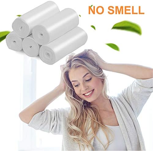 8 Gallon Compostable Trash Bags Inwaysin Tall Kitchen Garbage Bags Recycling Unscented Strong Wastebasket Bin Liners Medium Trash Can Liners for Bathroom,Bedroom,Office,Car (White) - Image 4