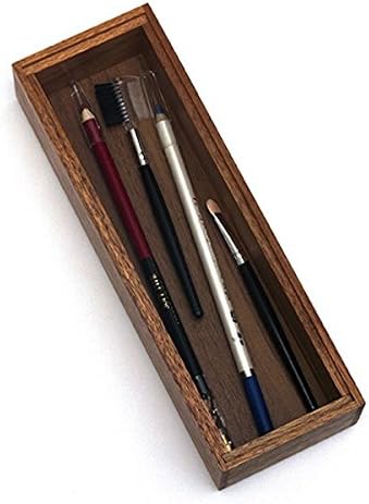 Lipper International 1081WN Walnut Finish Stacking Drawer Organizer Box, 3" x 9", Set of 2 - Image 3