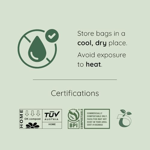 Compost Bags, Compostable Trash Bags 2.6 Gallon Compostable Bags 100 Count Small Compost Bags for Countertop bin Extra Thick 0.71 Mil. ASTM D6400 Certified By BPI and TÜV AUSTRIA - Image 6