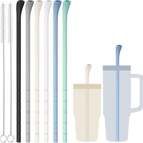 NiHome 6PCS Silicone Anti-Wrinkle Straws Fit for Stanley 40oz 30oz Tumblers by NiHome
