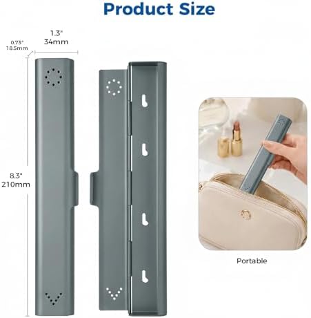 Toothbrush Travel Case Aluminum, Portable Toothbrush Holders Travel, Manual Toothbrush Case Container for Traveling, Bathroom, Camping, Business Trip-1Pack Gray - Image 6